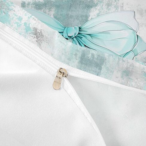 Erosebridal Bow Tie Duvet Cover Toddler Size,Ombre Romantic Princess Style Soft Comfy Comforter Cover for Kids,Country Wooden Dreamy Fantasy Sweet Oil Painting Style Bedding Set with Corner Ties in Saudi Arabia