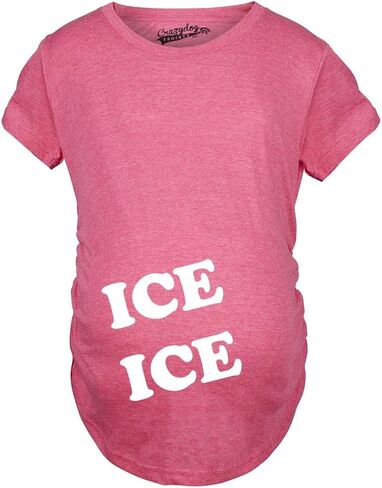 Maternity Ice Ice Pregnant Tee Novelty Baby Bump Pregnancy Announcement T Shirt in Saudi Arabia