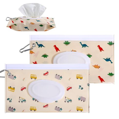 2 Packs Baby Reusable Wipes Pouch Portable Refillable Wet Baby Wipes Travel Case Cute Simple Diaper Wipe Dispenser Wipe Holder Travel Dispensador Waterproof and Dustproof(Floral,Yellow, Blue) in Saudi Arabia