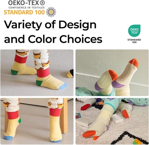 Baby Boys Girls Ongle Non Slip Crew Color Coll Coll With Grippers Anti Skid for Infant in Kuwait