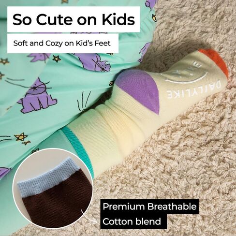 Baby Boys Girls Ongle Non Slip Crew Color Coll Coll With Grippers Anti Skid for Infant in Kuwait