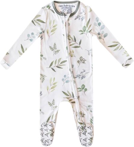 Blitz Copper Pearl Zip-Up Footie Baby Pajamas: Ultra-Soft Boys & Girls Pajamas, Premium Knit Fabric in Stylish Prints, Tag-Free with Two-Way Zipper, Newborn to 24 Months in Saudi Arabia