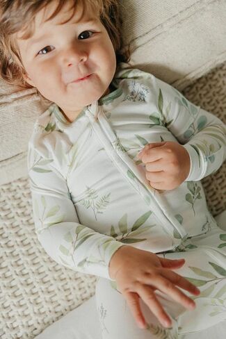 Blitz Copper Pearl Zip-Up Footie Baby Pajamas: Ultra-Soft Boys & Girls Pajamas, Premium Knit Fabric in Stylish Prints, Tag-Free with Two-Way Zipper, Newborn to 24 Months in Saudi Arabia
