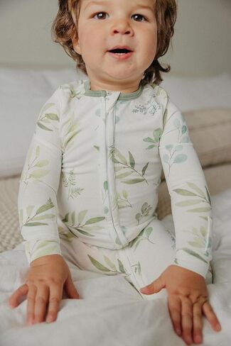 Blitz Copper Pearl Zip-Up Footie Baby Pajamas: Ultra-Soft Boys & Girls Pajamas, Premium Knit Fabric in Stylish Prints, Tag-Free with Two-Way Zipper, Newborn to 24 Months in Saudi Arabia