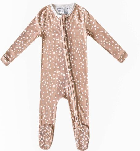 Blitz Copper Pearl Zip-Up Footie Baby Pajamas: Ultra-Soft Boys & Girls Pajamas, Premium Knit Fabric in Stylish Prints, Tag-Free with Two-Way Zipper, Newborn to 24 Months in Saudi Arabia