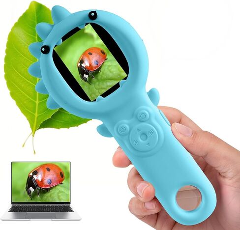 Kids Microscope – 500X Digital Pocket Handheld Microscope with Dual Cameras, Autofocus & 32GB Card | STEM Educational Toy & Christmas Birthday Gift for Boys & Girls Ages 3-10 in Saudi Arabia