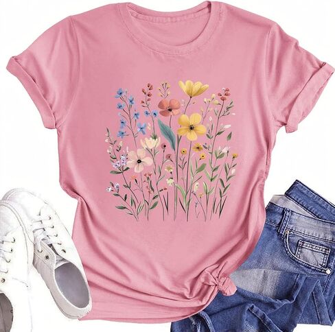 Graphic Tees for Women Scrubs Corset Top Gym Clothes Woman Travel Outfits Women's Blouses Short Sleeve Blouses in Saudi Arabia