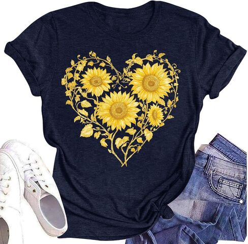 Graphic Tees for Women Tops Trendy Blouses Cute Western Outfit Clothes Tunic Workout Tops Work Outfits for Women in Saudi Arabia