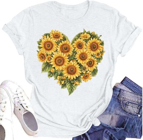 Graphic Tees for Women Tops Trendy Blouses Cute Western Outfit Clothes Tunic Workout Tops Work Outfits for Women in Saudi Arabia