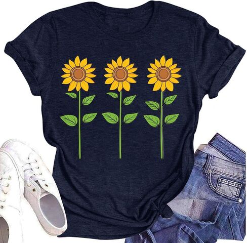Graphic Tees for Women Tops Trendy Blouses Cute Western Outfit Clothes Tunic Workout Tops Work Outfits for Women in Saudi Arabia