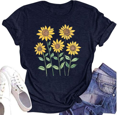 Graphic Tees for Women Tops Trendy Blouses Cute Western Outfit Clothes Tunic Workout Tops Work Outfits for Women in Saudi Arabia
