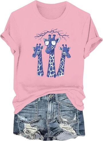 Womens Summer Tops Graphic Tees Workout Cute for Women Women's Clothing Golf Shirts Casual Outfits Cotton Shirts in Kuwait