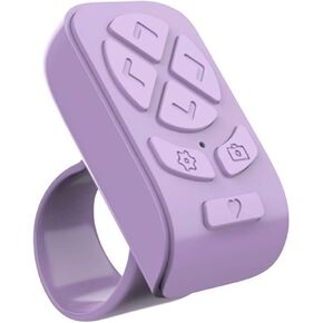 Fingertip Wireless Bluetooth Remote Control, E-Book Page Turner,Bluetooth 5.2 Ring Control,Rechargeable, Camera Shutter, for Videos,Photos,Novels (Black)