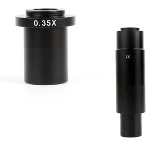 Microscope Observation 0.35X 0.5X 1X C-Mount Auxiliary Eyepiece Adapter for XDC-10A 120X 180X 300X Monocular Microscope Lens(0.5X)