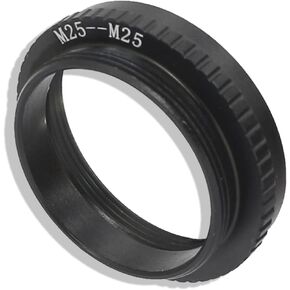 Microscope 6.5 mm Objective Extension Ring Adapter Microscope Objective Lens Adapter Ring Mounting Thread M25 to M25 Objective Parfocal Length Extension Ring Adapter