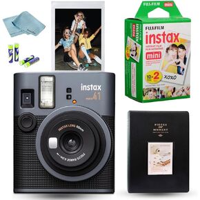 FUJIFILM Mini 41 Instant Film Camera Bundle – Instant Photo Camera with Fujifilm Mini Film (20 Sheets), Photo Album, Batteries, Cleaning Cloth & Accessories – Great Gift for Kids, Teens & Beginners