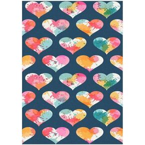 Window Film Window Film Privacy Sweet Heart Frosted Non Adhesive Glass Sticker Sun Protection Heat Control Window Coverings for Homedecor Decorative Window Film(50x120cm)