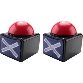 2PCS Game Answer Buzzer Game Buzzer Alarm Sound Play with Light Trivia Quiz Got Talent Buzzer Game Toys Black+red 520468