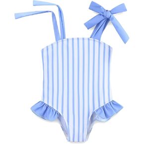 Toddler Girl Swimsuit Baby One Piece Bathing Suits for Girls Summer Beach Swimwear with Adjustable Straps
