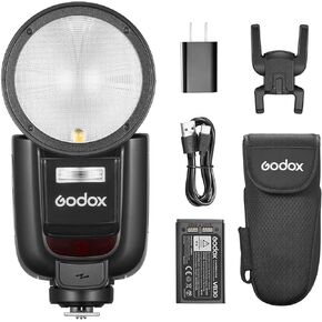 Godox V1Pro-C Flash Speedlite لـ Canon ، مع فلاش SU-1 SUT قابل للفصل ، بطارية USB-C Charge ، 2.4G X Wireless HSS TTL Speedlight Flash
