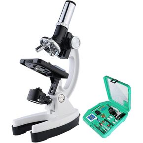 Microscope Kit Microscope Set with Accessories Kit 100X-1200X Microscope Biology Microscope Lens Adapters