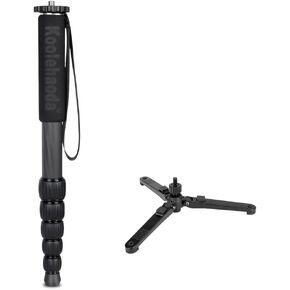 Koolehahoda Carbon Fiber Monopod + 3 أرجل دعم قاعدة