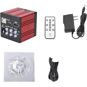 Microscope Kit 2K 51MP USB Industrial Digital Video Microscope Camera Monocular 130X Zoom C-Mount Lens Microscope Lens Adapters(Full Kit)
