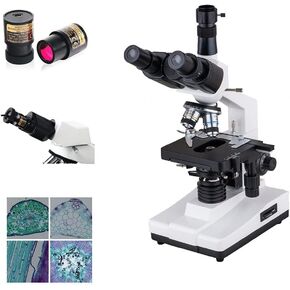 XP203 Trinocular Biological Microscopes with 5mp Eyepiece Digital Microscope Camera