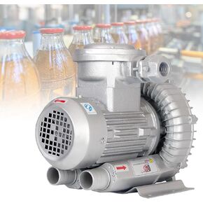 380V Aluminum Regenerative Blower, Industrial Electric Vortex Fan, for Underwater Oxygenation Workshop Dust Removal High Temp Use,370W