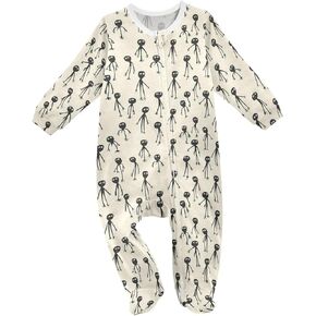 vvfelixl Stick Figure Monsters Baby Sleepers for Girl Boys Newborn Baby Play One-Piece Footies for 0-3 Months