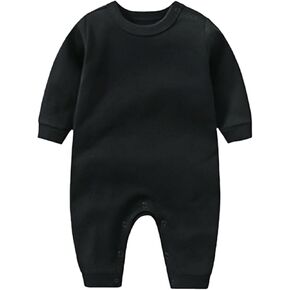 Ohrwurm Newborn Baby Cotton Jumpsuit Romper, Hospital Outfit for Girls Boys, Toddler One-Piece Shirt Bodysuit with Buttons in Kuwait