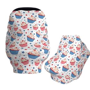 Cartoon Transportation Baby Car Seat Canopy Nursing Cover for Breastfeeding Multi-Use Infant Carrier Carseat All Season Cover for Newborn Girls Boys