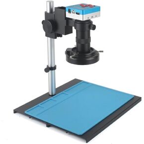 Microscope 48MP 4K USB HDMI 1080P Digital Video Monocular Microscope Camera Continus Zoom 130X C-Mount Lens for Soldering Phone PCB Repair(B 130X Extend Set)