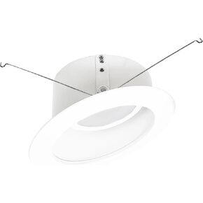 Nora NLRS-611L1TWW 6" Sloped LED Retrofit Reflector, Selectable CCT (White Reflector, White Ring)