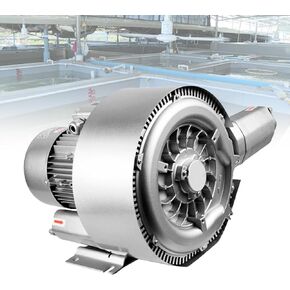 Industrial Dual Stage Vortex Fan, Electric Regenerative Blower for Aquarium Oxygenation, Workshop Ventilation, High Pressure Aluminum Unit,1500W/220V
