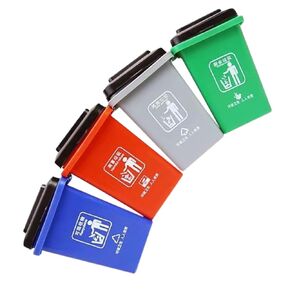 1Set Trash Can Color Mini Garbage Classification for Early Education Fun and Safe Learning Aid for Promotes Environmental Awareness and Healthy Habits