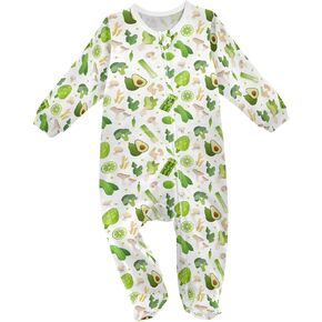 Dussdil Baby One-Piece Footies Newborn Rompers Pajamas Cotton Footed Pjs for Sleep Play Boys Girls