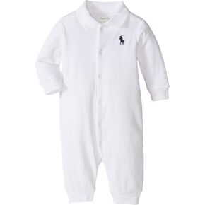 Polo Ralph Lauren Baby Boy's Solid Cotton Coverall (Infant) White 3 mos
