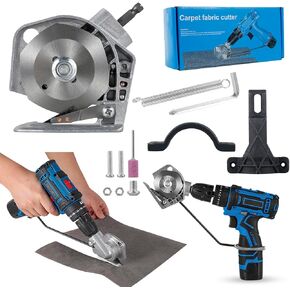 US Electric Drill Fabric Cutter High Precision Nibbler Cloth Cutter Electric Rotary Fabric Cutting Drill Attachment for Textile Carpet Paper Leather Hemp Rope(Diagram)