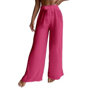 Women Swimsuit Cover Up Beach Casual Cover Up & Wide Leg Pants Summer