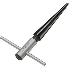 5-16mm Bridge Pin Hole Taper Reamer 1/8-1/2 (3-13mm) T Handle Hand Metal Reamer Chamfer Reaming Woodworker Cutting Drilling Tool Reamer(3-13MM)