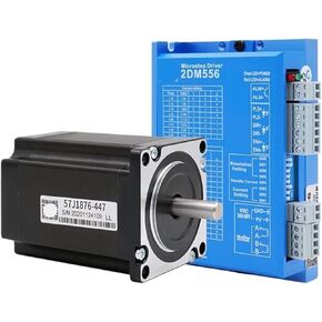 1PCS Stepper Motor Kits ، 23 ، 57J1876 ، 2DM556 DRIVER ، 2NM 4.7A ، 60VDC ، التحكم في اتجاه النبض ، ضوضاء أقل ، RS232 Commun