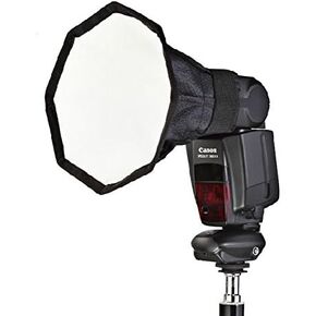 PhotoTrust 8"×8" (20cmX20cm) Universal Collapsible Round Studio Softbox Flash Diffuser for On Camera or Off Camera Flash Gun Compatible with Nikon SB-500 SB-600 SB-700 SB-800 SB-900 SB-910 Canon Speed