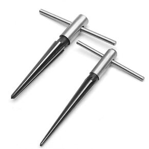 2PCS Handheld Tapered Reamer Set 1/8-1/2 Inch Amp; 5/32-5/8 Inch Bridge Pin Hole Tapered Reamers Machinist Tools Reamer