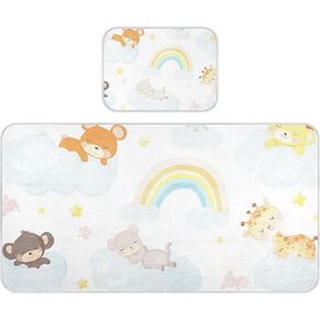 Cartoon Cute Koala Animal Cooling Baby Fitted Crib Mattress 28" x 52" Reusable Pads for Bed Washable for Baby&Toddler