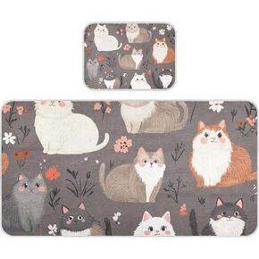Cartoon Cute Norwegian Safari Cat Cats Cooling Baby Washable Mattress 28" x 52" Absorbent Crib Mattress pad for Kids, Adult