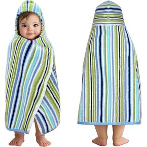ORIGINAL KIDS Hooded Baby Towel for Newborn - 100% Cotton Large Baby Bath Towels with Hood for Infants, Toddler - Extra Absorbent & Soft Newborn Bath Essentials - Large 24x30 - Pink Multi