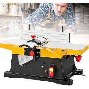 Woodworking Planer,Multifunctional Wood Cutting Machine,6 Inch Benchtop Jointer,for DIY Art Production, Wood Processing