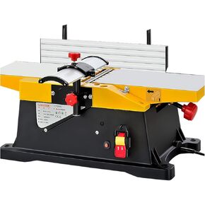 6 Inch Benchtop Jointer,1800W Wood Cutting Planer,for Small Wooden Furniture Production, DIY Art Production