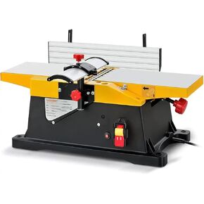1800 W Power Benchtop Planers, Electric Hand Planer, Combo Planer/Jointer Helical Cutterhead, No-load Speed 12000 R/min, Cutting Width/depth Is 150/0-3 Mm, for Both Hard & Soft Wood Planing